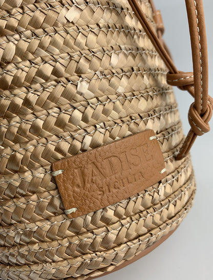 GIULIA bag - raffia small Lion